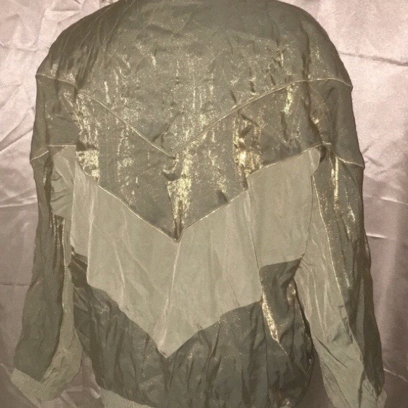 Vintage Silky JANEAVE Gold Bomber Jacket Coat Top - Picture 14 of 14